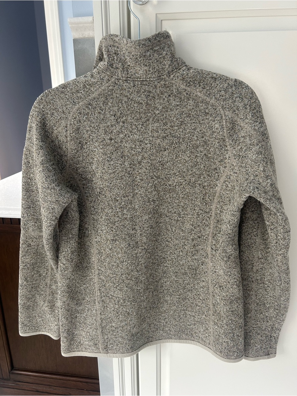 Patagonia Women’s Quarter-Zip Fleece Pullover - tan/cream/gray - Picture 4 of 4